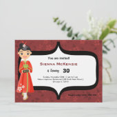 Sushi Birthday Einladung (Stehend Vorderseite)