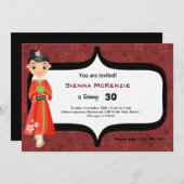 Sushi Birthday Einladung (Vorne/Hinten)