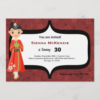 Sushi Birthday Einladung