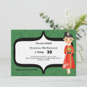 Sushi Birthday Einladung (Stehend Vorderseite)