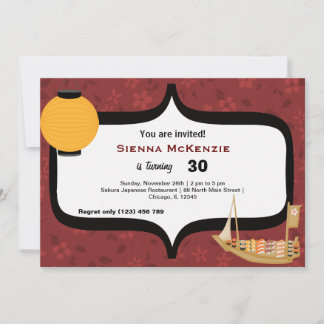 Sushi Birthday Einladung