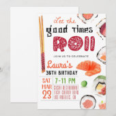 Sushi Birthday Einladung (Vorne/Hinten)