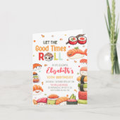 Sushi Birthday Einladung, Food-Thema Geburtstag Einladung (Vorderseite)