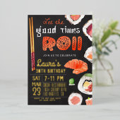 Sushi Birthday Folieneinladung (Stehend vorne)