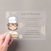 Sushi Birthday Party Invitation with Cute Anime Acryleinladungen (Insitu (Handheld))