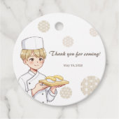 Sushi Birthday Party Invitation with Cute Anime  Geschenkanhänger (Vorderseite)