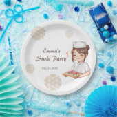 Sushi Birthday Party Invitation with Cute Anime  Pappteller (Party)