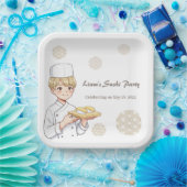 Sushi Birthday Party Invitation with Cute Anime Pappteller (Party)