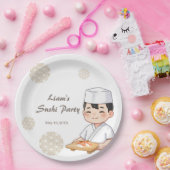 Sushi Birthday Party Invitation with Cute Anime  Pappteller (Party)