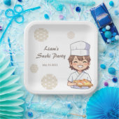 Sushi Birthday Party Invitation with Cute Anime  Pappteller (Party)
