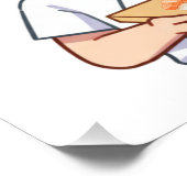 Sushi Birthday Party Invitation with Cute Anime  Poster (Ecke)