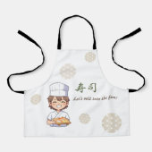 Sushi Birthday Party Invitation with Cute Anime  Schürze (Vorderseite)