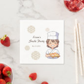 Sushi Birthday Party Invitation with Cute Anime  Serviette (Beispiel)