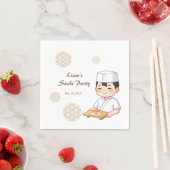 Sushi Birthday Party Invitation with Cute Anime  Serviette (Beispiel)