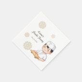 Sushi Birthday Party Invitation with Cute Anime Serviette (Ecke)