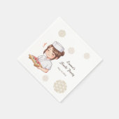 Sushi Birthday Party Invitation with Cute Anime Serviette (Ecke)