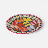 Sushi Birthday Party liefert Papiertafel Pappteller (Schrägansicht)