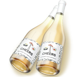 Sushi Birthday Party Personalisiert Cheers Schaumweinetikett