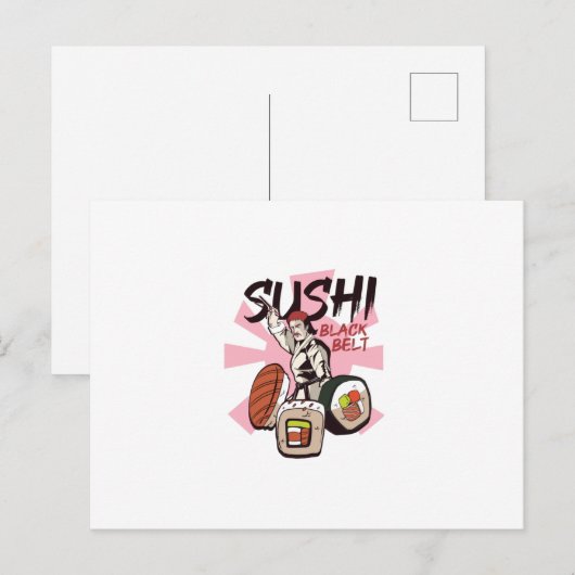 Sushi Black Belt Postkarte (Vorne/Hinten)