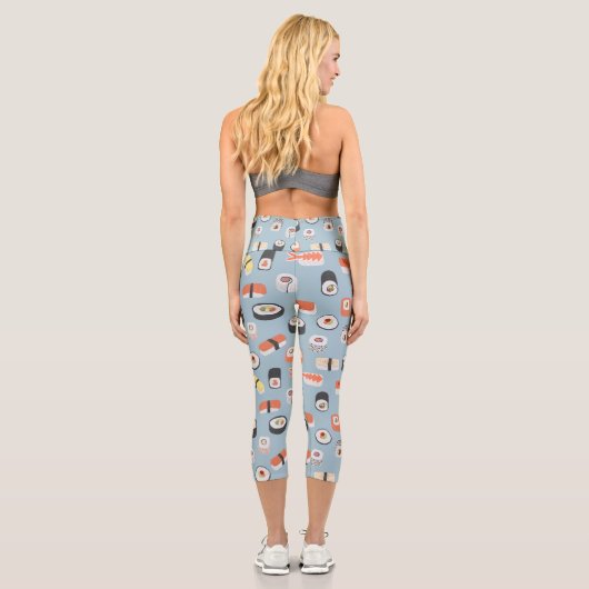 Sushi Blue Capri Leggings (Rückseite)