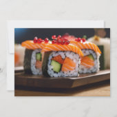 Sushi Bokeh Einladung (Vorderseite)