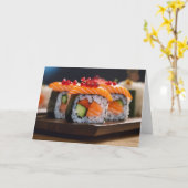 Sushi Bokeh Karte (Gelbe Blume)