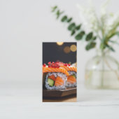 Sushi Bokeh Visitenkarte (Stehend Vorderseite)