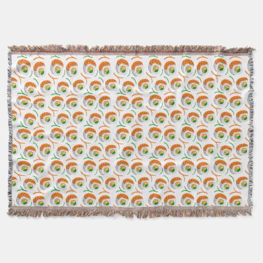 Sushi-Brötchen aus Kawaii, Sushi-Muster Decke (Vorderseite)