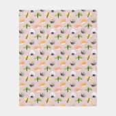 Sushi-Brötchen aus Kawaii, Sushi-Muster Fleecedecke (Vorderseite)