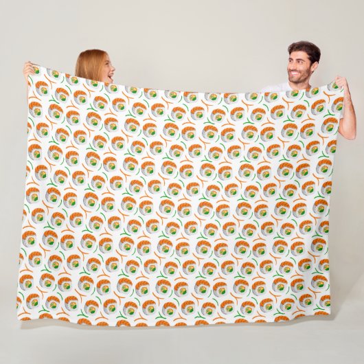 Sushi-Brötchen aus Kawaii, Sushi-Muster Fleecedecke (Beispiel)