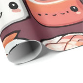 Sushi-Brötchen aus Kawaii, Sushi-Muster Geschenkpapier (Rolleneckpunkt)