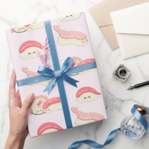 Sushi-Brötchen aus Kawaii, Sushi-Muster Geschenkpapier
