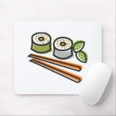 Sushi-Brötchen und Stäbchen Mousepad (Mit Mouse)
