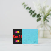Sushi Business Card Visitenkarte (Stehend Vorderseite)