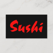 Sushi Business Card Visitenkarte (Rückseite)