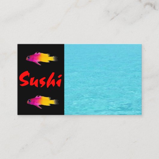 Sushi Business Card Visitenkarte (Vorderseite)