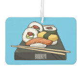 Sushi-Cartoon-Abbildung Autolufterfrischer (Rückseite)
