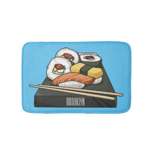 Sushi-Cartoon-Abbildung Badematte