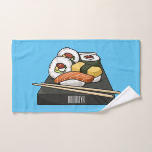 Sushi-Cartoon-Abbildung Badhandtuch Set