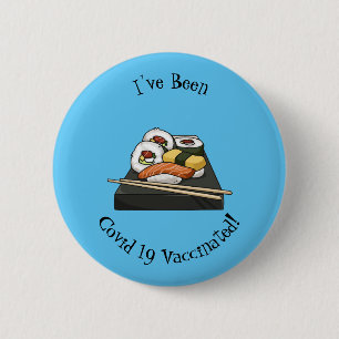 Sushi-Cartoon-Abbildung Button