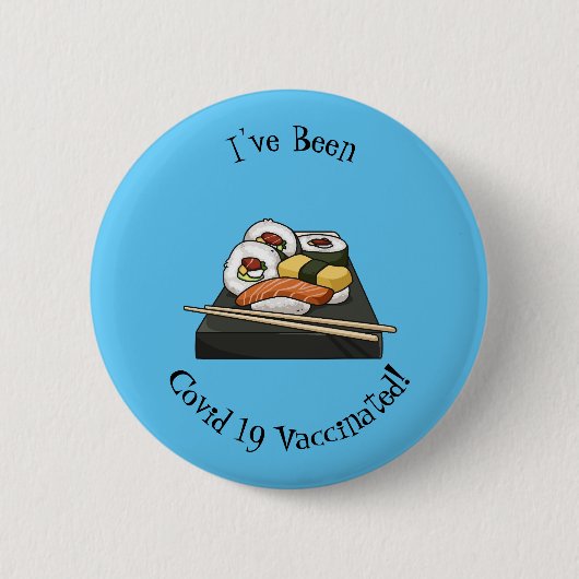 Sushi-Cartoon-Abbildung Button (Vorderseite)