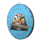 Sushi-Cartoon-Abbildung Dartscheibe (Vorderseite rechts)