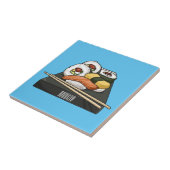 Sushi-Cartoon-Abbildung Fliese (Seite)