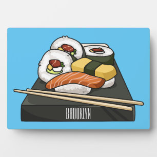 Sushi-Cartoon-Abbildung Fotoplatte