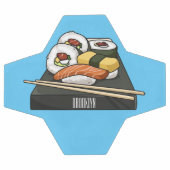 Sushi-Cartoon-Abbildung Fußball (Flach)