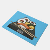 Sushi-Cartoon-Abbildung Fußmatte (Schrägansicht)