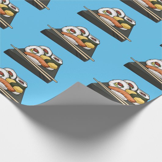 Sushi-Cartoon-Abbildung Geschenkpapier (Ecke)