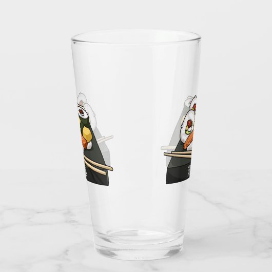 Sushi-Cartoon-Abbildung Glas (Links)