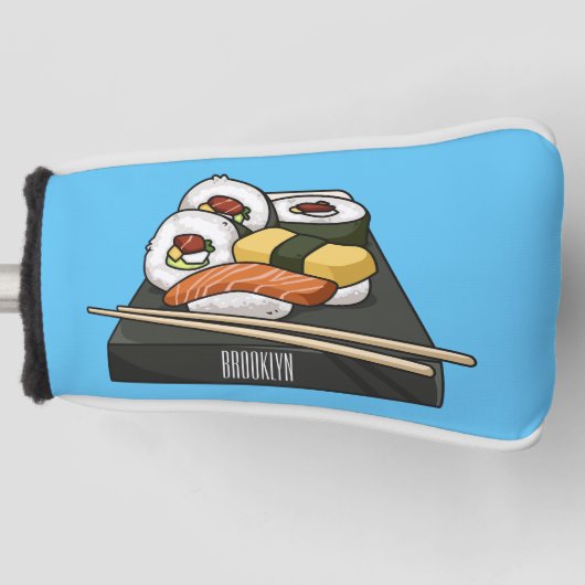 Sushi-Cartoon-Abbildung Golf Headcover (Vorderseite)