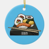 Sushi-Cartoon-Abbildung Keramik Ornament (Vorne)